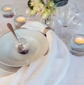 Linen tablecloth 145x330 Sunshine White - Himla