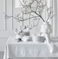 Linen tablecloth 145x330 Sunshine White - Himla