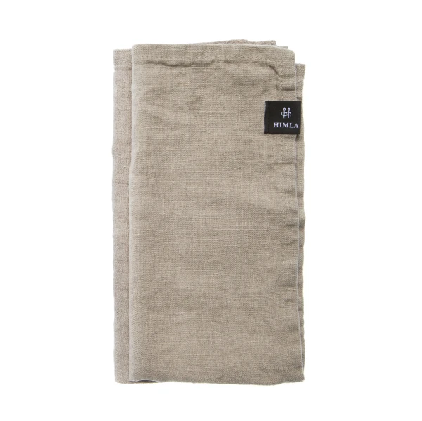 Lniane serwetki materiałowe na stół naturalne 45x45 Sunshine Natural, 4-pak - Himla