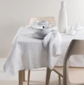 Lniane serwetki materiałowe na stół białe 45x45 Sunshine White, 4-pak - Himla