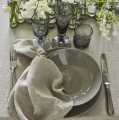 Lniane serwetki materiałowe na stół owsiankowy 45x45 Sunshine Oatmeal, 4-pak - Himla