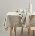 Lniane serwetki materiałowe na stół owsiankowy 45x45 Sunshine Oatmeal, 4-pak - Himla