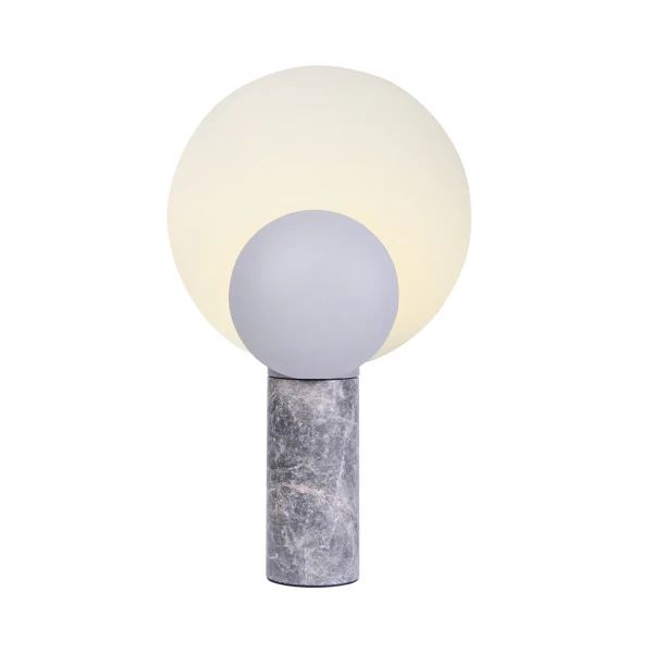 Lampa stołowa nowoczesna Caché marmur i metal szary mat - DFTP by Nordlux