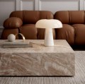 Lampa stołowa marmur szkło Glossy Opal White - DFTP by Nordlux