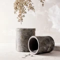 Terracotta cylindrical pots Treasure, set of 2 - Muubs