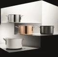 Non-stick pot with ceramic coating Eva Trio White Line 7.0L - Eva Solo