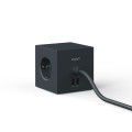 Listwa zasilająca kostka z usb, Square 1 Stockholm Black czarna - Avolt