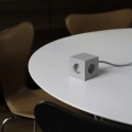Listwa zasilająca kostka z usb, Square 1 Gotland Grey szara - Avolt