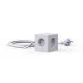 Listwa zasilająca kostka z usb, Square 1 Gotland Grey szara - Avolt