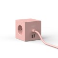 Power cube with usb Square 1 Old Pink - Avolt