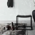 Stool with braided leather seat Soho - Muubs
