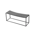Bench with braided leather seat Soho - Muubs