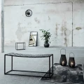 Bench with braided leather seat Soho - Muubs