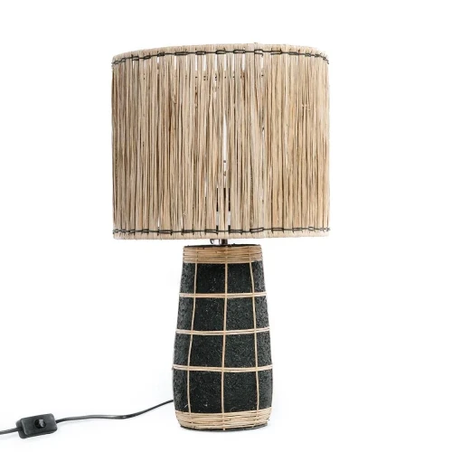 Lampa stołowa Skiathos Natural Black - Bazar Bizar