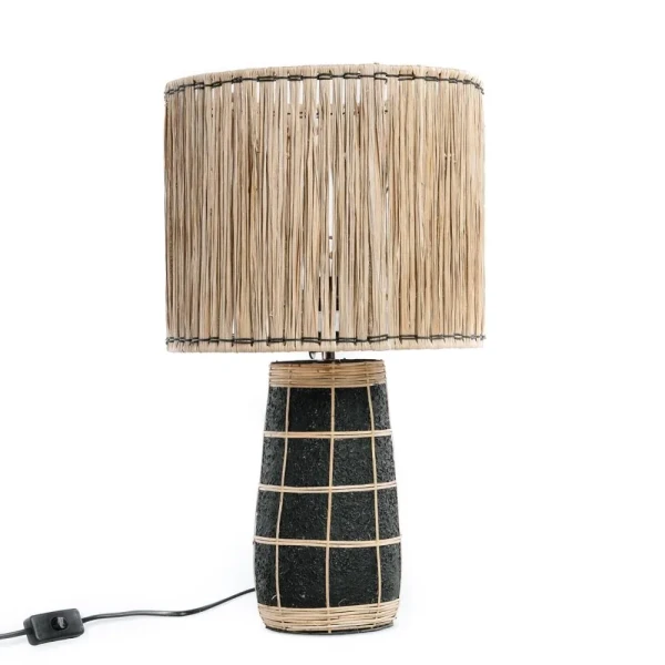 Lampa stołowa Skiathos Natural Black - Bazar Bizar