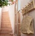 Raffia woven shopper bag Ti Amo - Bazar Bizar