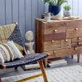 Boho armchair Grant Lounge teak banana leaf - Bloomingville