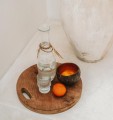 Okrągła deska kuchenna Natural 35 z drewna tekowego - Bazar Bizar