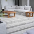 Wooden table Natural 50x50 reclaimed teak - Bazar Bizar