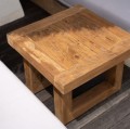Wooden table Natural 50x50 reclaimed teak - Bazar Bizar