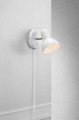 Biała lampa ścienna kinkiet w stylu skandynawskim Texas z metalu NORDLUX