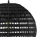 Lampa sufitowa rattanowa czarna Rota 49 - Pomax