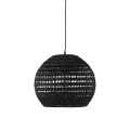 Rattan pendant lamp black Rota 49 - Pomax