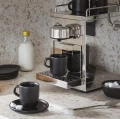 Filiżanka do espresso ze spodkiem Nordic Kitchen 0,07L kamionka czarna, zestaw 4 szt - Eva Solo