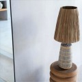 Lampa stołowa z trawy morskiej i terakoty Naxos Concrete - Bazar Bizar