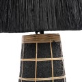 Lampa stołowa z trawy morskiej i terakoty Naxos Black - Bazar Bizar