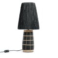 Lampa stołowa z trawy morskiej i terakoty Naxos Black - Bazar Bizar