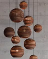 Lampa wisząca kula Scraplights Moon10 Natural - Graypants