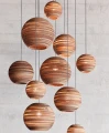 Ball pendant lamp Scraplights Moon10 Natural - Graypants