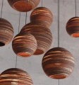 Lampa wisząca kula Scraplights Moon14 Natural - Graypants
