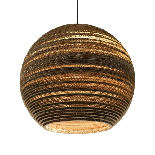 Lampa wisząca kula Scraplights Moon18 Natural - Graypants