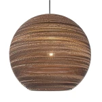 Lampa wisząca kula Scraplights Moon24 Natural - Graypants