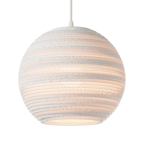 Lampa kula wisząca Scraplights Moon10 White - Graypants