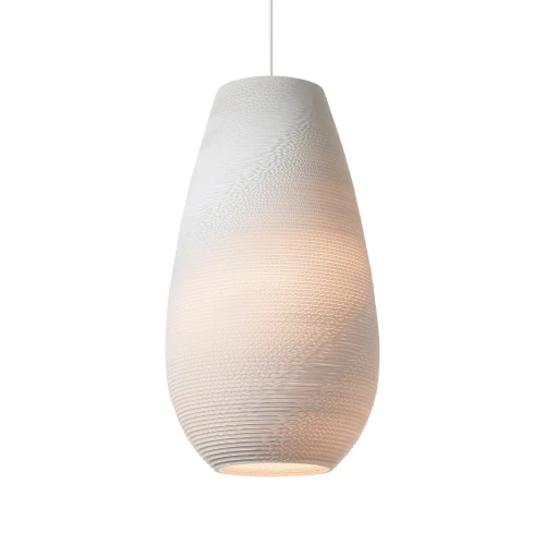 Designer pendant lamp Scraplights Drop26 White - Graypants