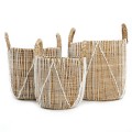 Seagrass basket Straight Macrame L - Bazar Bizar