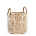 Seagrass basket Straight Macrame M - Bazar Bizar