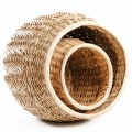 Woven basket Luziru M rattan and banana leaves - Bazar Bizar