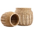 Woven basket Luziru M rattan and banana leaves - Bazar Bizar