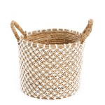 Boho basket Seagrass Crossed Macrame M - Bazar Bizar