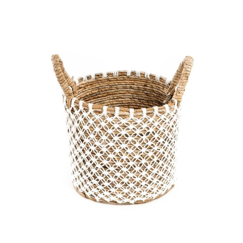 Boho basket Seagrass Crossed Macrame S - Bazar Bizar