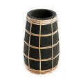 Wazon Cutie Black S terakota i rattan - Bazar Bizar