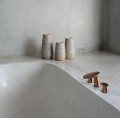 Vase Cutie Concrete S terracotta and rattan - Bazar Bizar