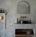 Wazon Cutie Concrete S terakota i rattan - Bazar Bizar