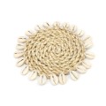 Coaster Seagrass Shell seagrass and shells, 2 pcs - Bazar Bizar