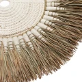 Raffia and macrame wall decoration Wall Deco White 60 - Bazar Bizar