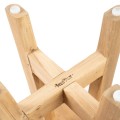 Teak wood stool Atziri - Bazar Bizar